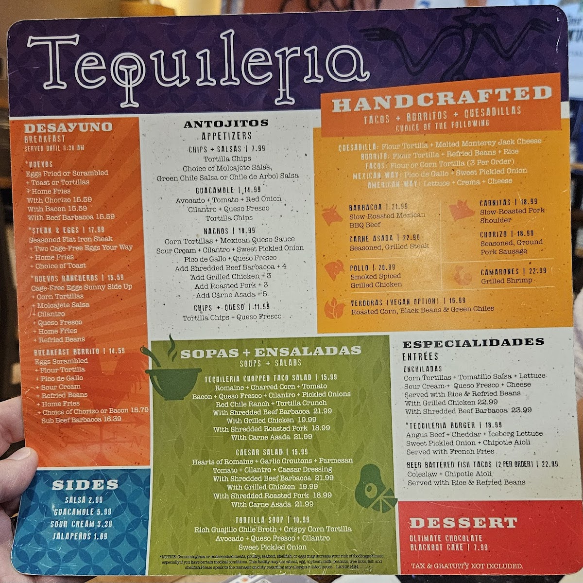 Tequileria Grille Menu - Image 1